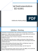 Industrial Instrumentation EE 41001 Lecture 1