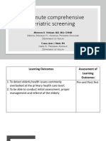 10 minute comprehensive geriatric screening