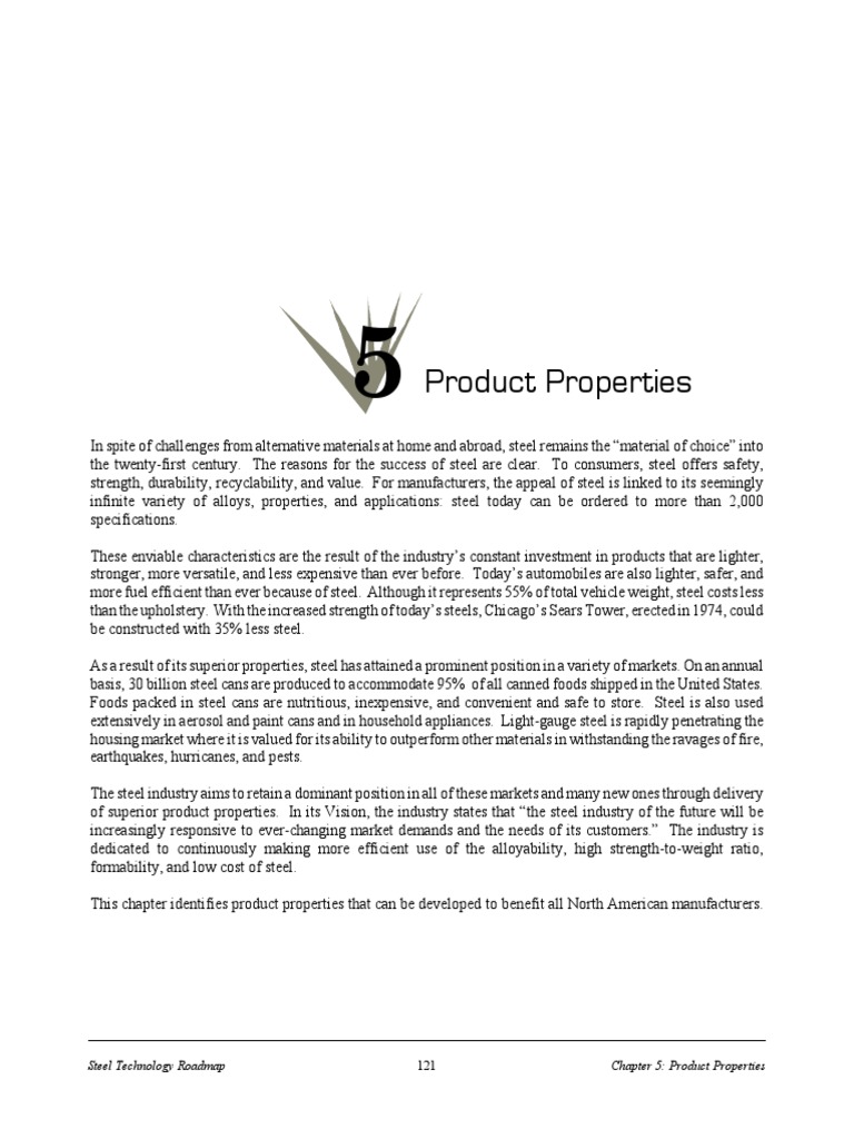 Steel Technology Roadmap Chapter 5: Product Properties | PDF | Sheet ...