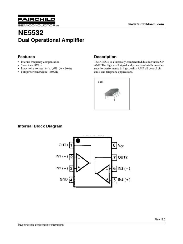 Dual Operational Amplifier: Features Description | PDF | Amplifier ...