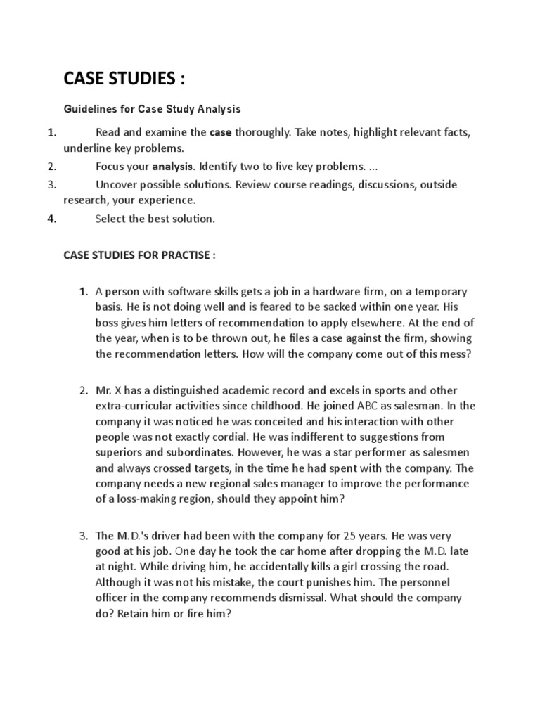 case study for mba pdf