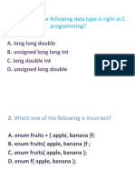 Which of The Following Data Type Is Right in C: Programming?