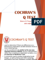 Cochran'S Q Test: Melecio M. Panganiban II MPA-MBAN 1105