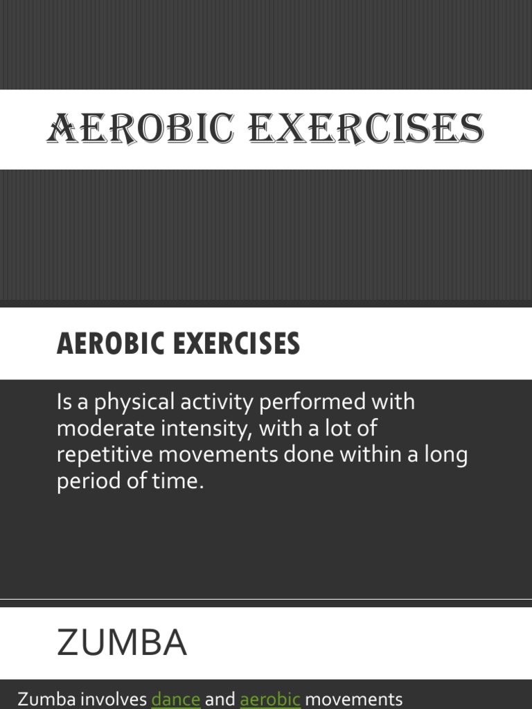 Aerobic Exercises Pdf Aerobic Exercise Physical Fitness