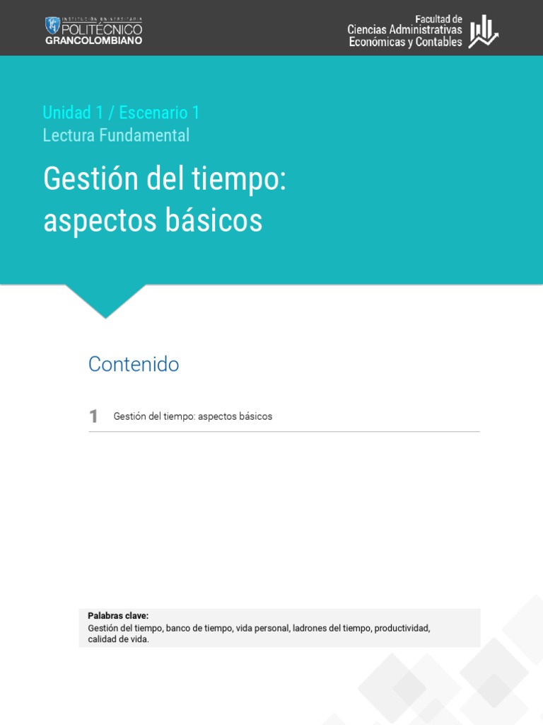 Claves para una Gestión Efectiva del Tiempo | PDF | Toma de decisiones ...