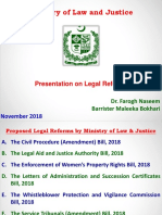 Legal Reforms - Law and Justice Division - Final Presentation