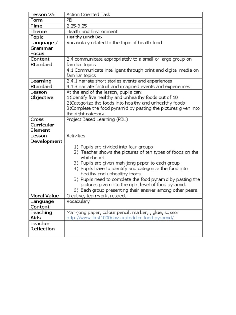 Lesson 25 Form Time Theme Topic Language / Grammar Focus Content