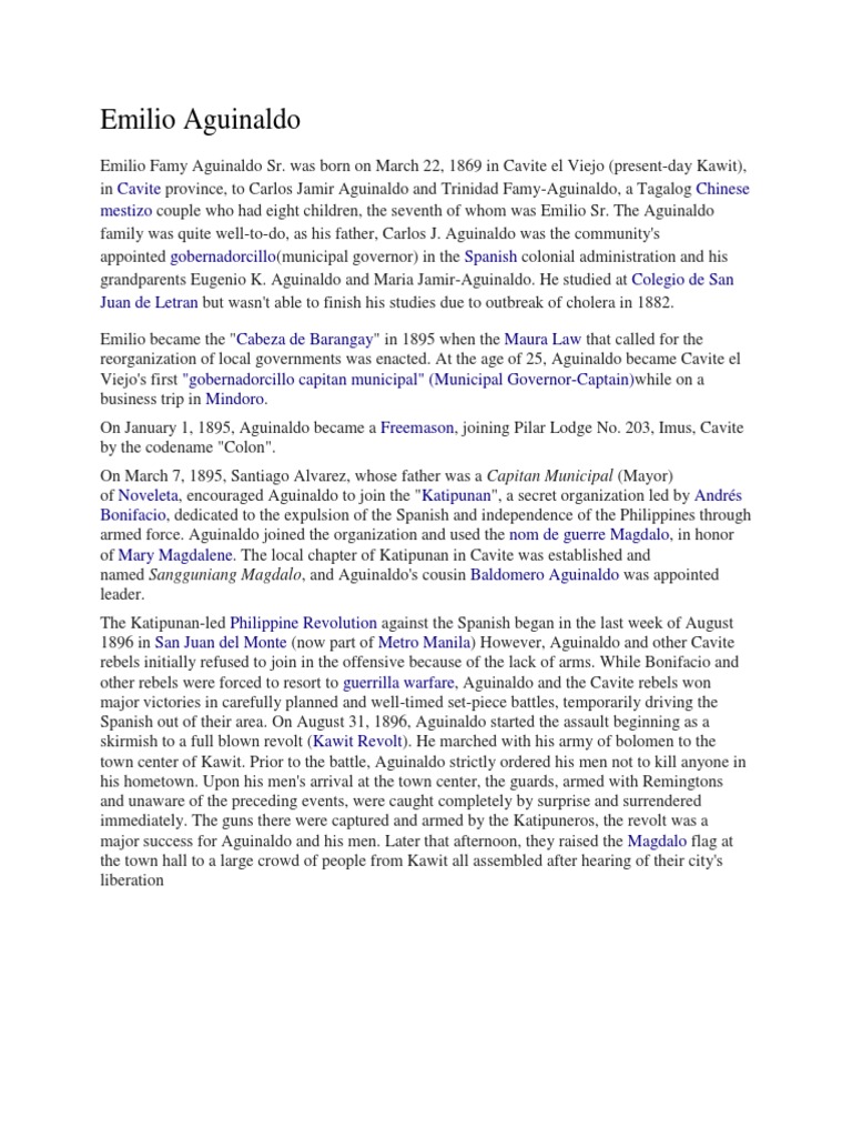 Key Figures in Philippine History | PDF | Philippines | Government