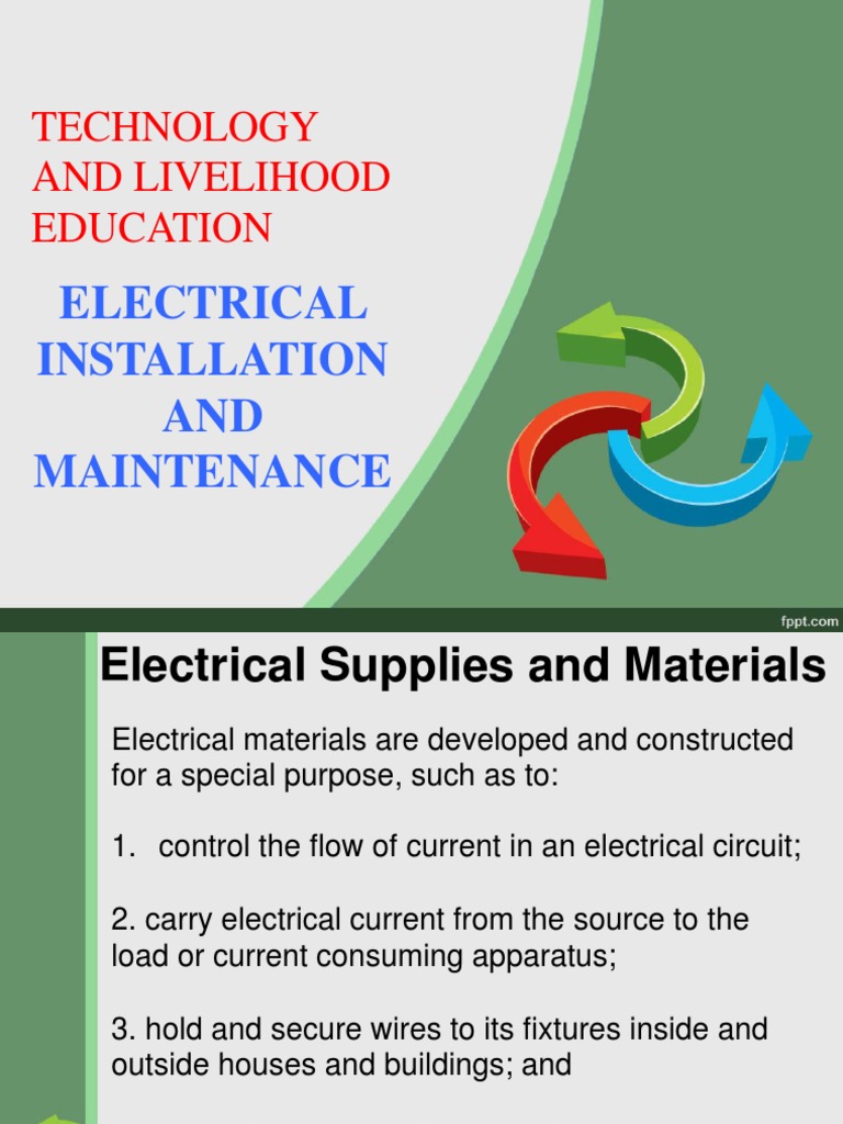 ELECTRICAL INSTALLATION AND MAINTENANCE.ppt Electrical Wiring Wire