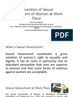 Prevention of Sexual Harassment of Women at Work