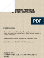 Connection Formwork For In-Situ Construction