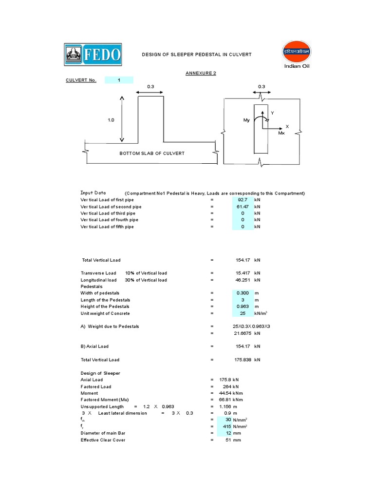 Pedestal Design 3, 4,5 & 6 PDF Civil Engineering Structural