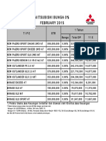 Mitsubishibunga 0% February 2015: Tip E Otr 1 Tahun Bunga Totaldp 1 1 X