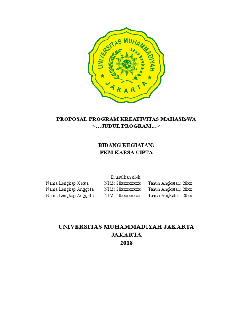 Proposal PKM Karsa Cipta 2018 | PDF