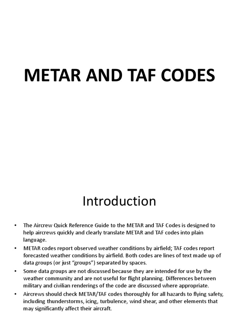 METAR and TAF Codes Guide | PDF | Cloud | Branches Of Meteorology