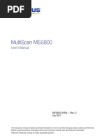 Multiscan Ms5800: User'S Manual