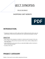 Project Synopsis: Shoppong Cart Website