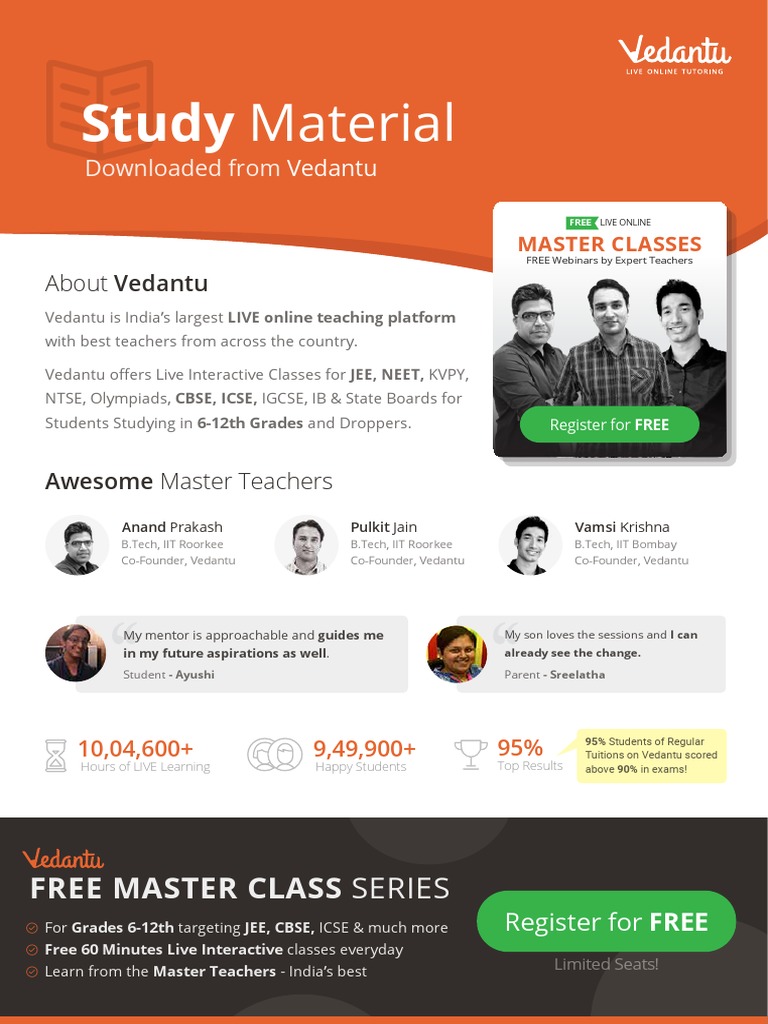 Vedantu: Live Classes for Grades 6-12 | PDF | Reaction Rate | Reaction ...
