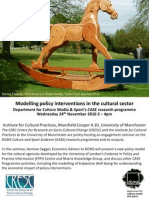 CASE Seminar Modelling Cultural Policy Interventions