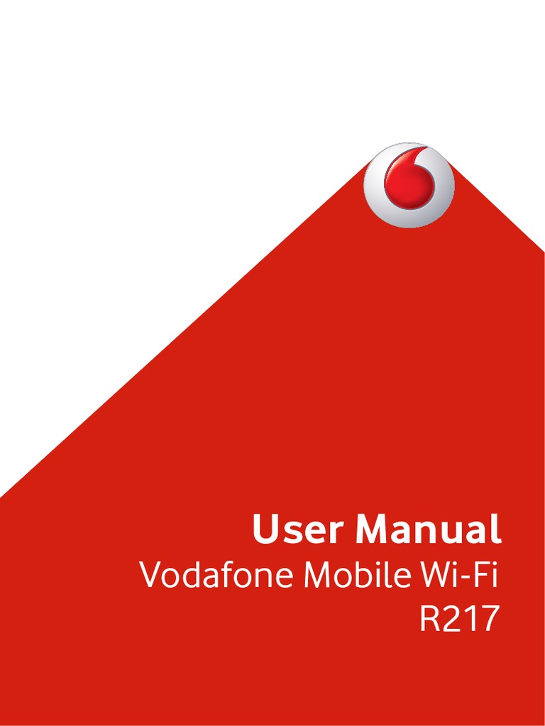 Vodafone Mobile WiFi R217 User Manual PDF Wi Fi Ip Address