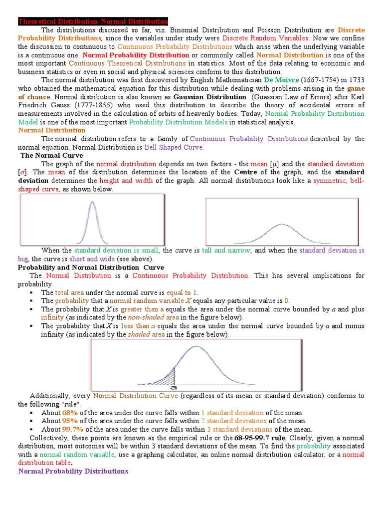 M3.Normal Distribution - Final PDF | PDF | Normal Distribution ...