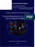 Transversalidad en El Curriculo Costarricense PDF