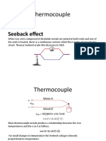 Thermocouple: Seeback Effect