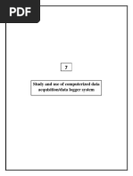 Study and Use of Computerized Data Acquisition/data Logger System