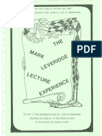 Mark Leveridge - Lecture Notes