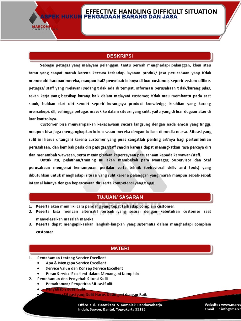 Effective Handling Difficult Situation | PDF