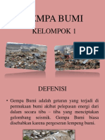 GEMPA BUMI PENYEBAB DAN PENANGANAN