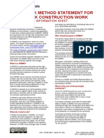 Safe Work Method Statement For High Risk Construction Work: Information Sheet