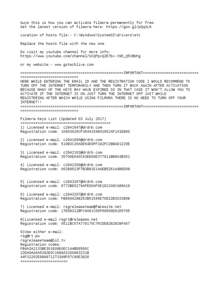 How to Activate Filmora for Free Permanently with Registration Codes