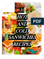 10 HOT AND Cold Sanwiches Recipes: Compiled By: Giesel Anne Yebes 9-Mangga