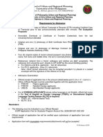 SURP Requirements For Admission PDF