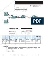 Lab 7 Configuring and Verifying Static NAT