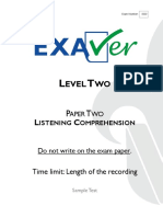 EXAVER 2 Paper 2 Sample Test July 2019 Final Version