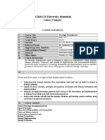 Course Handbook Strategic Management