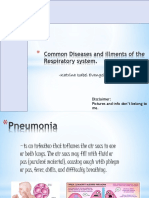 Common Diseases and Illments of The Respiratory System