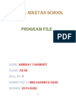 Vidya Niketan School: Program File
