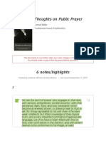 Notes From "Thoughts On Public Prayer" PDF