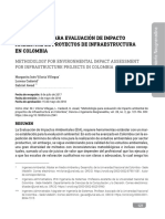 Metodología para Evaluación de Impacto Ambiental de Proyecto de Infraestructura Vial en Colombia