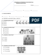 Evaluación primaria de matemáticas