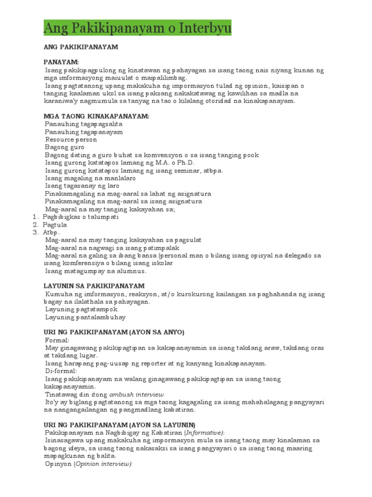 Interview Guide | PDF