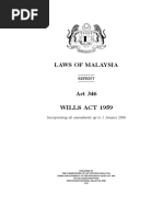 Laws of Malaysia: Wills Act 1959