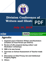 Division Conference of Writers and Illustrators: July 14, 2019