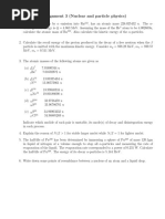 Assignment 3 (Nuclear and Particle Physics)