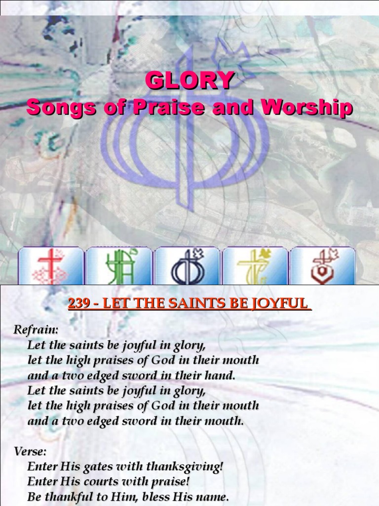 Glory Songs of Praise and Worship | PDF | Glory (Religion) | Jesus