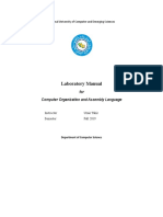 Laboratory Manual: For Computer Organization and Assembly Language