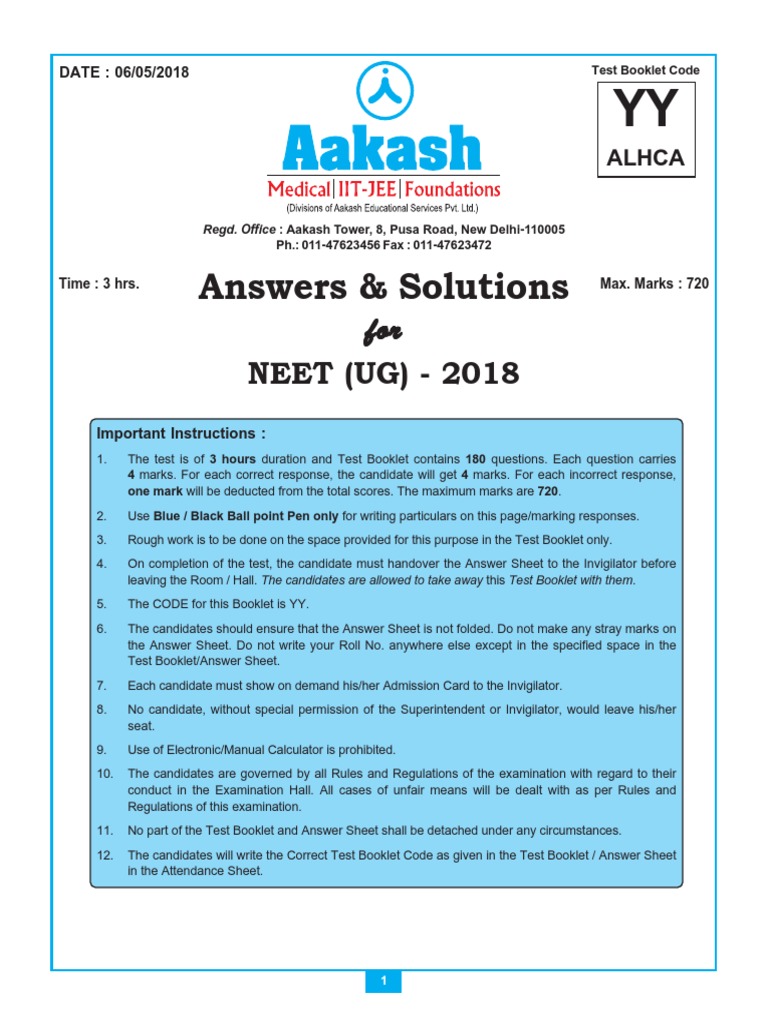 Neet Code Yy Solution PDF | PDF | Heart Valve | Ventricle (Heart)